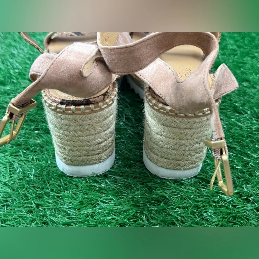 Crown vintage ladies‎ Snake Print platform sandals